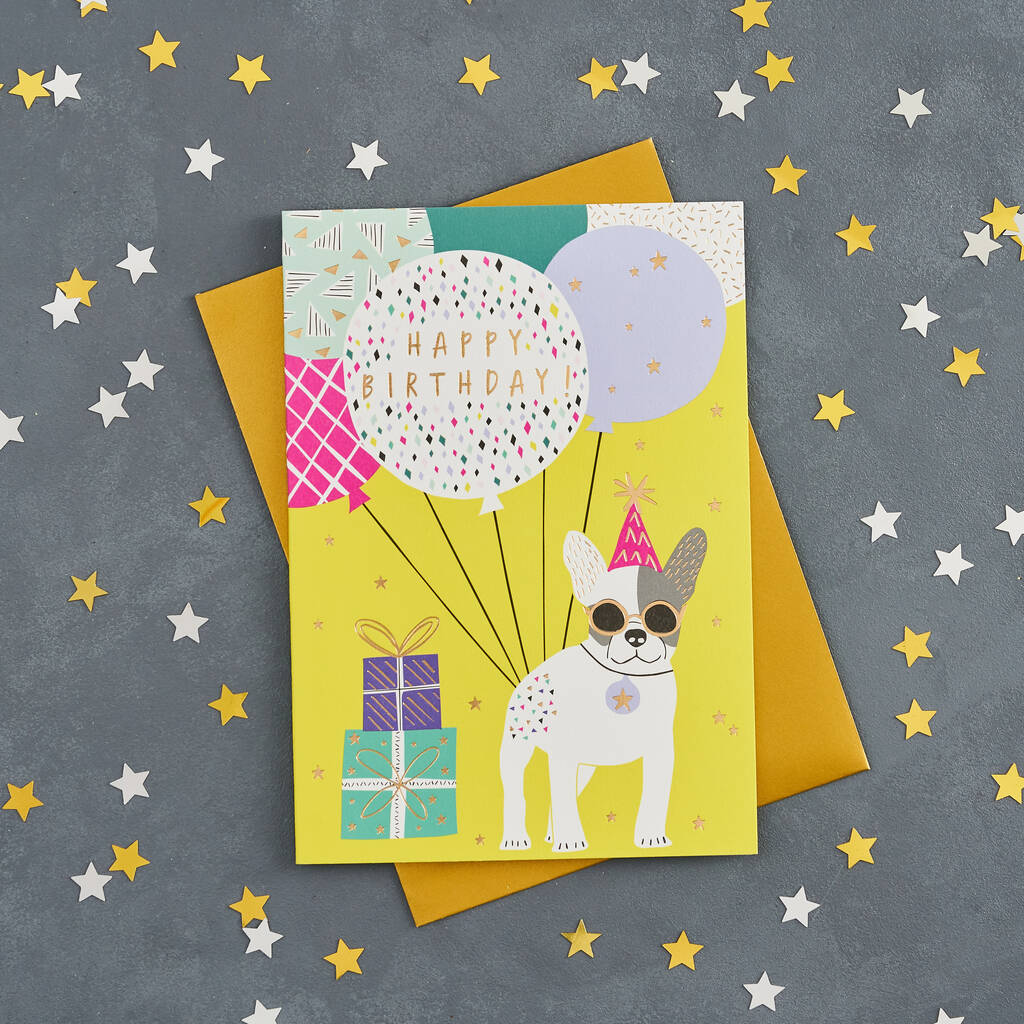French Bulldog Birthday Card, 1 of 2