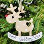 Personalised Goddaughter Decoration Reindeer Christmas, thumbnail 1 of 2