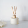 Matt Ivory Glass Diffuser Bottle And Reed Set, thumbnail 2 of 9