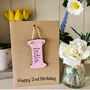 Personalised 2nd Birthday Letter Wooden Keepsake Card, thumbnail 9 of 11