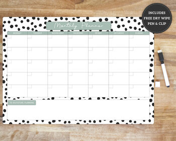 Personalised Monthly Planner Wall Calendar Whiteboard, 4 of 8