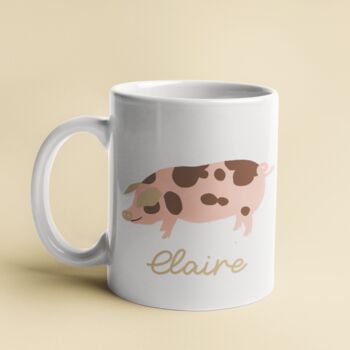 Pig Personalised Mug, 2 of 5