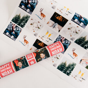 Personalised Scandi Christmas Photo Wrapping Paper, 3 of 3