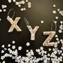 Porcelain Letter Wine Glass Charms, thumbnail 1 of 9