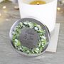 New Home Wreath Scented Christmas Candle With Lid, thumbnail 1 of 7