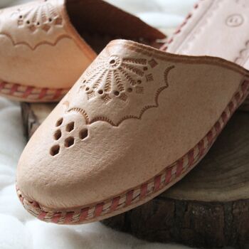 Boho Leather Slippers By So Creative Company | notonthehighstreet.com