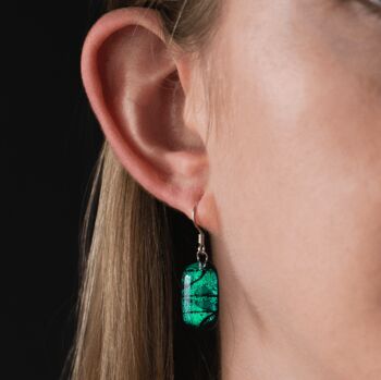 Stunning Emerald Green To Blue Drop Earrings, 5 of 11