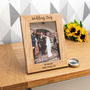 Personalised Wedding Day Oak Photo Frame Gift, thumbnail 1 of 2
