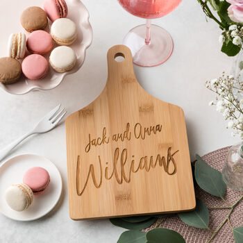 Personalised Couples Engaged Chopping Board, 5 of 12