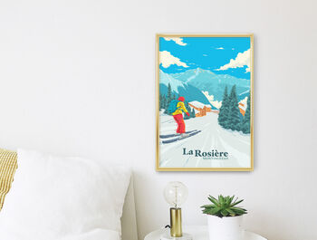 La Rosière Ski Resort France Travel Poster Art Print, 3 of 8