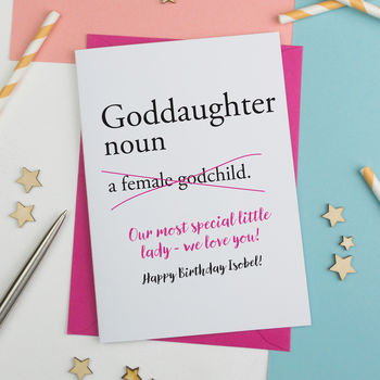 Goddaughter Personalised Birthday Card By A Is For Alphabet ...