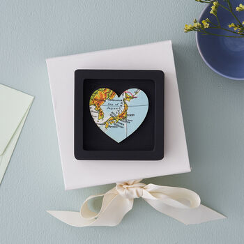 Personalised Miniature Map Framed Heart Gift, 6 of 12