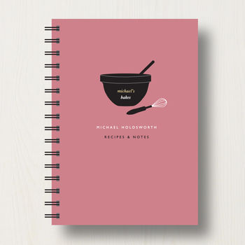 Personalised Baking Lover's Recipe Journal Or Notebook, 8 of 10