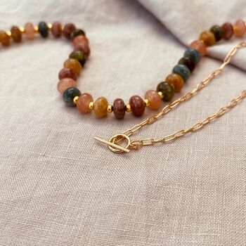 Indian Agate Beaded Necklace, 4 of 5