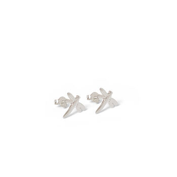 Dragonfly Stud Earrings Sterling Silver, 3 of 5