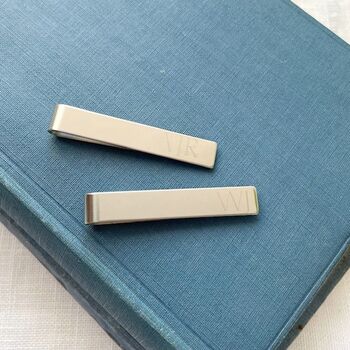 Personalised Engraved Tie Clip For Dad Or Grandad | Father's Day Gift, 5 of 7