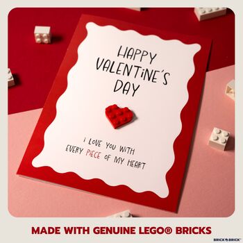 Lego® Brick Valentine's Card With Removable Heart Keepsake, 5 of 12