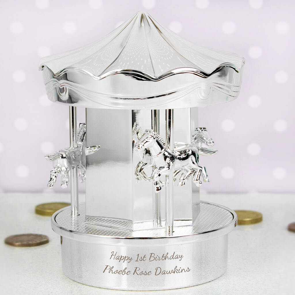 Carousel Money Box Keepsake Gift By Alice Frederick