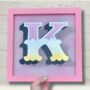 Gold Typography Wall Art 'Circus Letter K' Pink, thumbnail 2 of 7