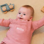 Personalised Pink Knitted New Born Baby Twin Set, thumbnail 3 of 12
