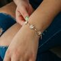 Adjustable Indie Boho Daisy Sun Flower Charms Bracelet, thumbnail 2 of 5
