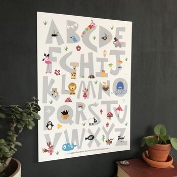 Children's Illustrated Alphabet Wall Art, 2 of 9
