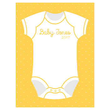 Baby Grow Personalised Baby Shower Guest Book Print, 2 of 5