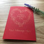 Personalised Mother's Day Heart And Flower Wreath Card, thumbnail 6 of 10