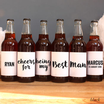 Personalised Cheers Best Man Beer Labels, 3 of 6