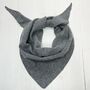 Lambswool Knitted Triangle Scarf, thumbnail 1 of 12