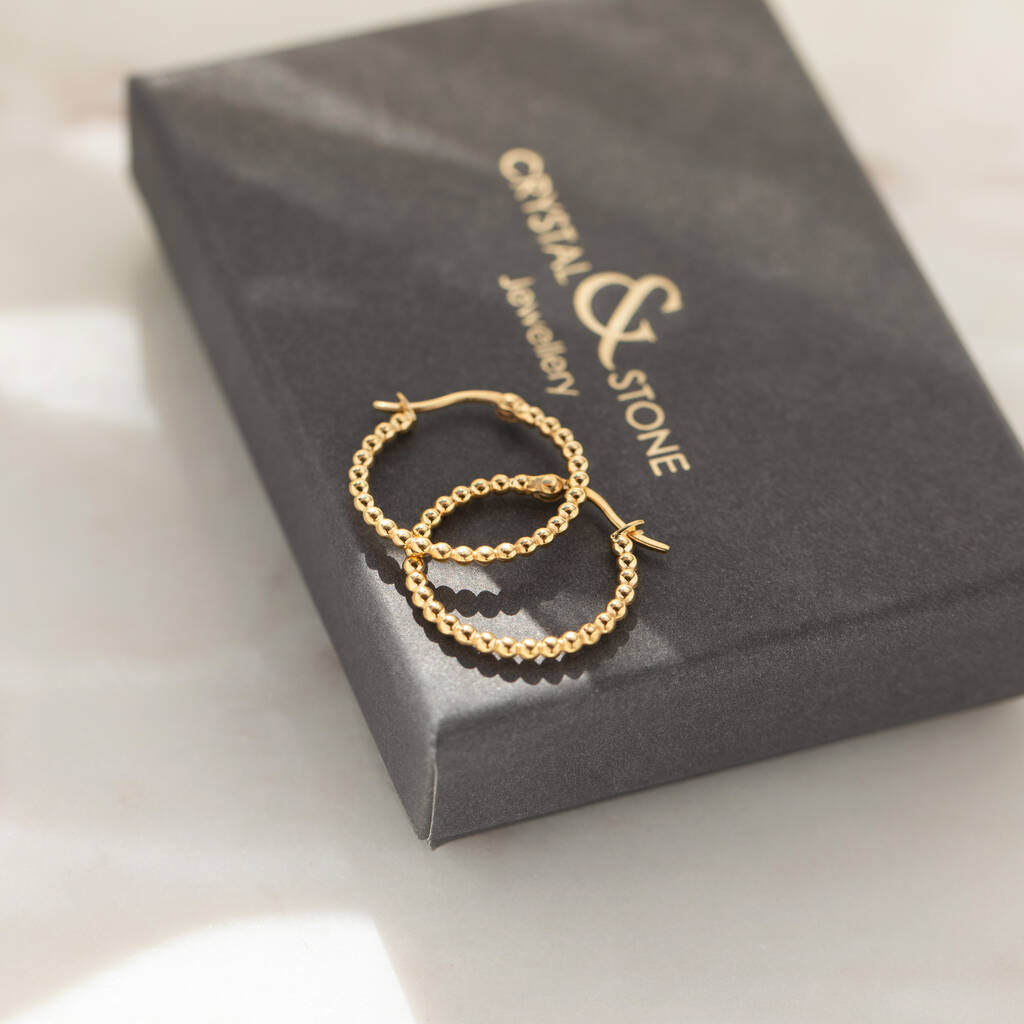 Creole Style Small Beaded Hoops
