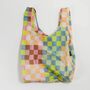 Baggu Multi Coloured Checkered Reusable Shopper Bag, thumbnail 1 of 2
