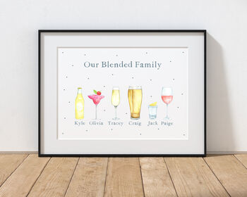 Personalised Family Drinks Print, 8 of 9