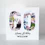 Personalised 60th Birthday Photo Collage Card, thumbnail 2 of 7