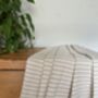 Cream Striped Design Cotton Bedspread, thumbnail 5 of 8