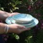 Handmade Ceramic Coastal Blue Side Plate, thumbnail 4 of 4