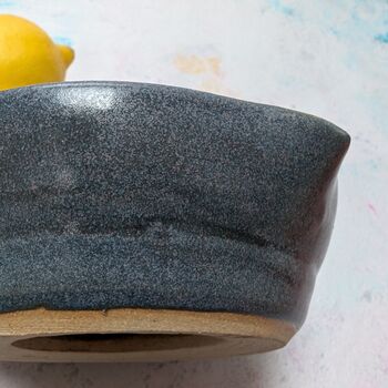 Handmade Ceramic Lemon Squeezer Denim Blue, 5 of 6