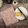Orange Flower Tea Towel | 100% Cotton | Made In The UK, thumbnail 10 of 12