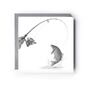 Swiming – Hand Drawn Greeting Card Illustration, thumbnail 2 of 6