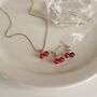 Cherry Earrings And Necklace Set, thumbnail 1 of 3