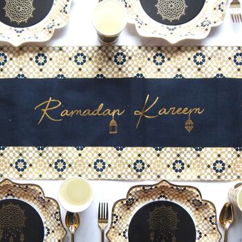 Ramadan Table Runner Gold Geo, 3 of 9
