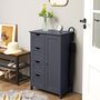 Grey Storage Cabinet With Four Drawers And Door, thumbnail 1 of 5