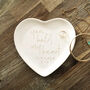Engraved Pottery Message Heart Plate, thumbnail 2 of 4