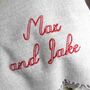 Cashmere Wool Personalised Red Scarf Christmas Gift, thumbnail 2 of 8