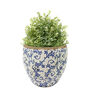 Solene Blue Botanical Planter, thumbnail 2 of 6