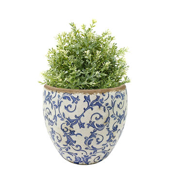 Solene Blue Botanical Planter, 2 of 6