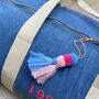 Personalised Year Denim Duffle Bag, thumbnail 2 of 2