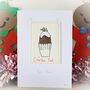 Two Embroidered Crimbo Pud Christmas Cards, thumbnail 1 of 4