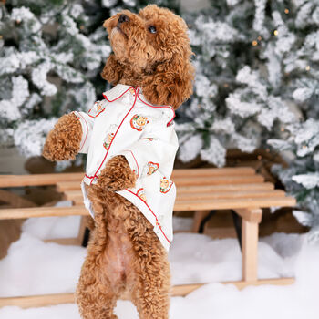 Personalised Dog Santa Christmas Pyjamas, 5 of 12