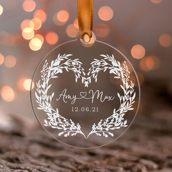 Personalised Christmas Bauble Gift For Couples, 4 of 8